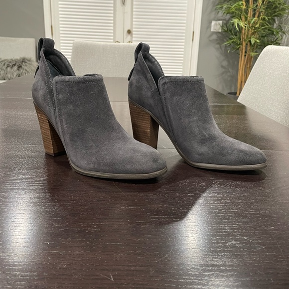 Vince Camuto Shoes - New in Box! Vince Camuto Suede Leather Francia Bootie, Dark Grey Suede, Size 10